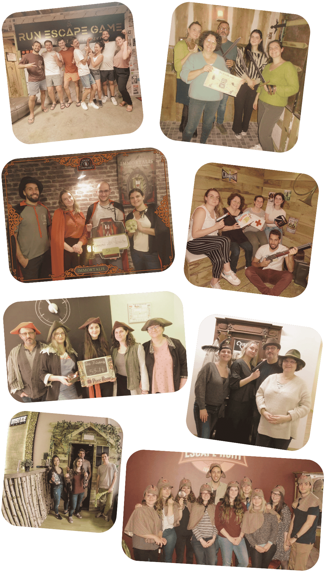 Sessions d'escape game en salle