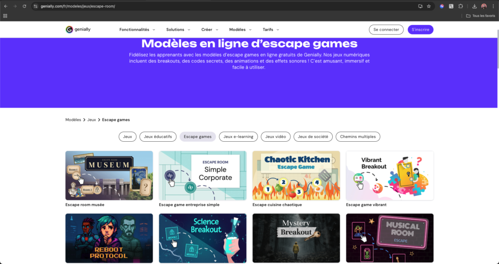 Créer son escape game avec Genially