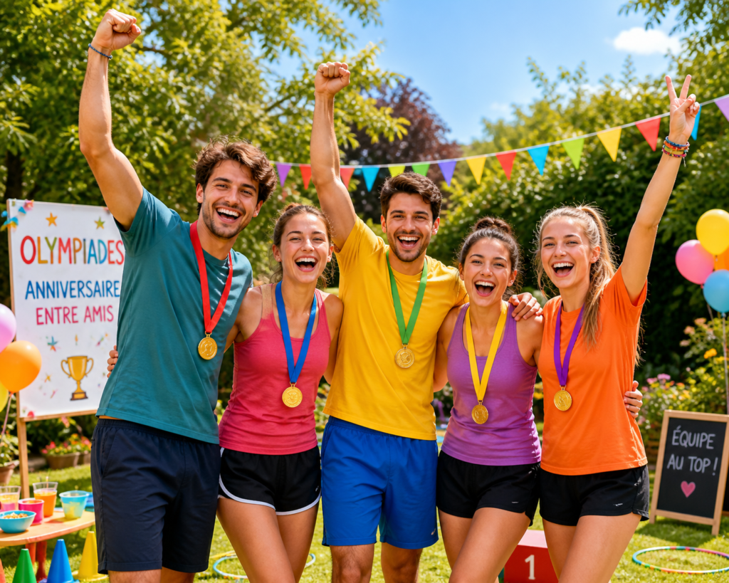 Olympiades anniversaire adultes entre amis