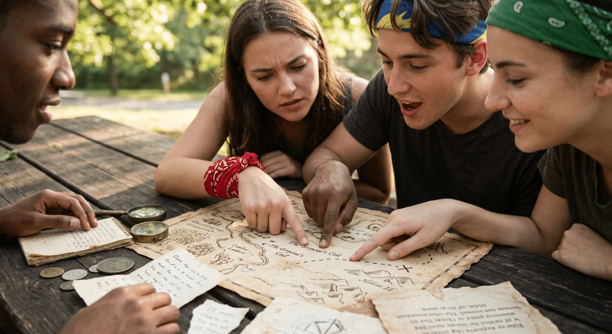 Olympiades anniversaire d'adultes jeu d'énigmes style escape game