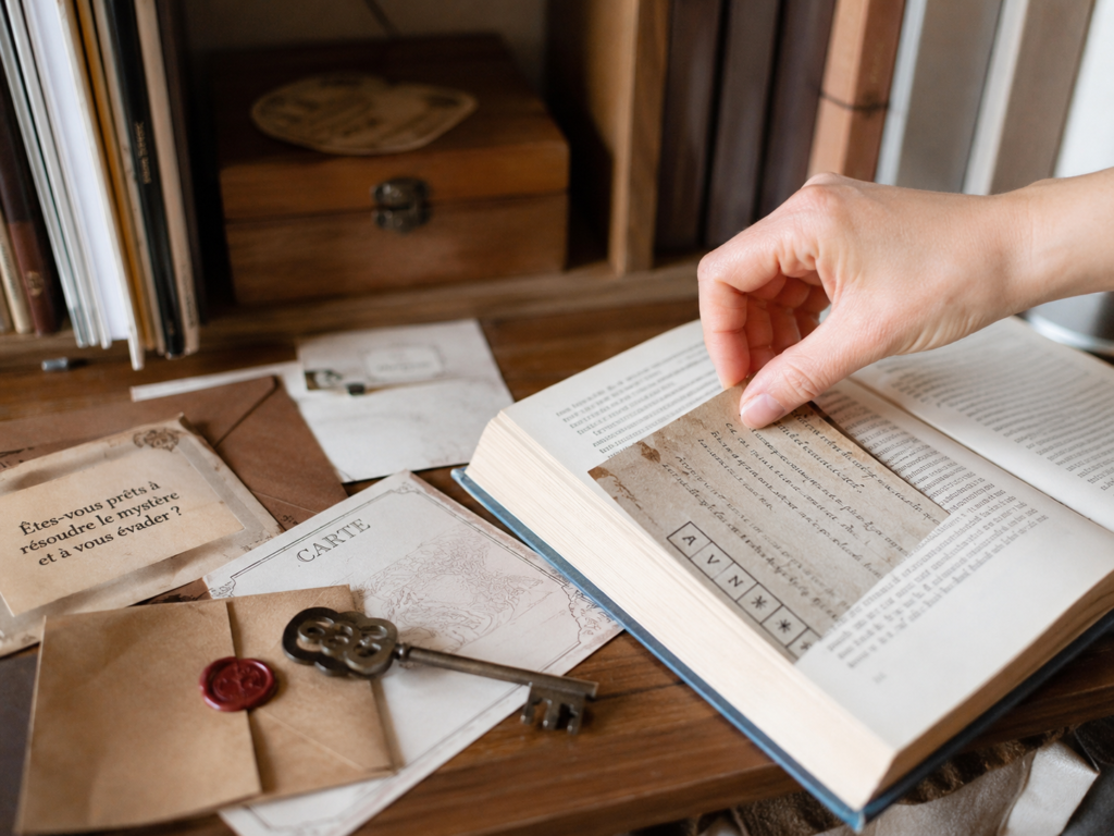 Escape game à la maison cachette indices cachés