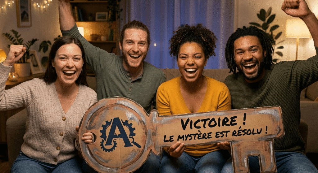 Escape game à la maison entre amis victoire