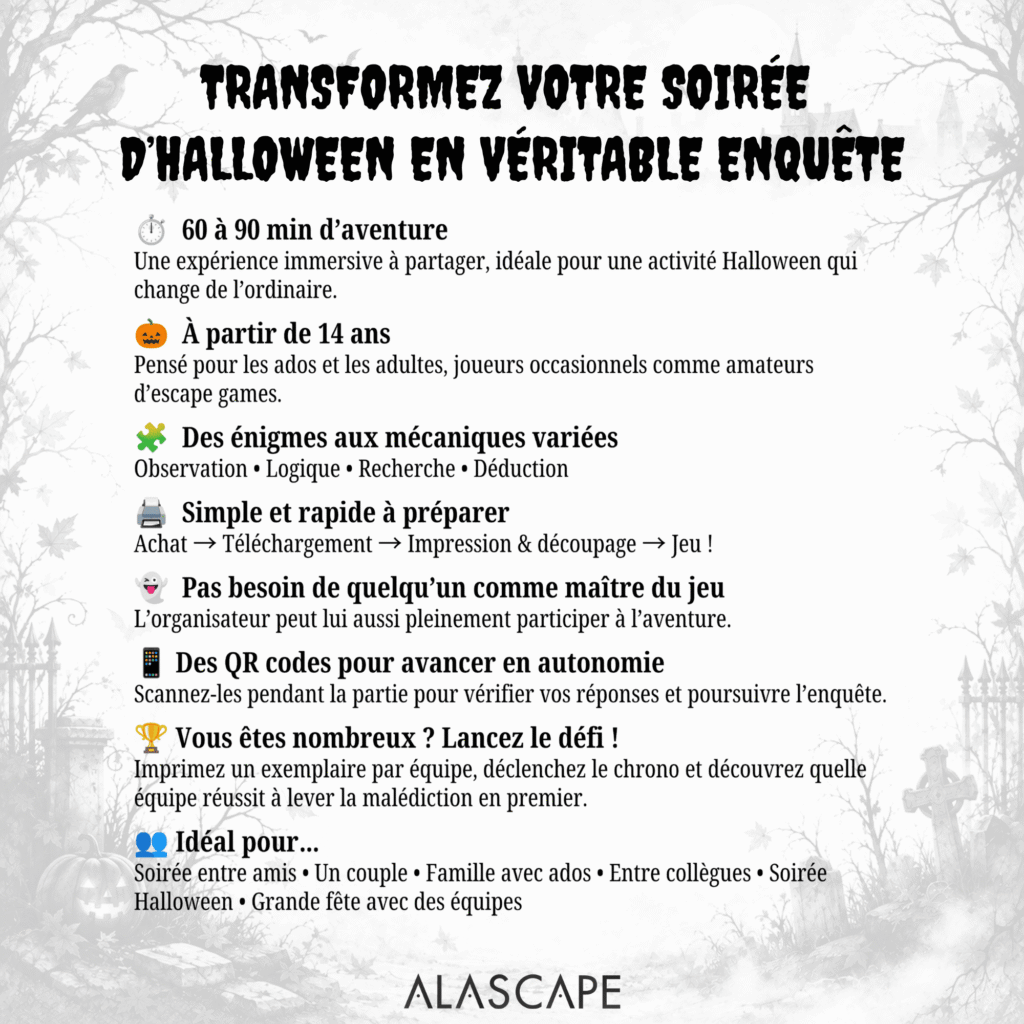 Escape game Halloween - La malédiction de Bonevily
